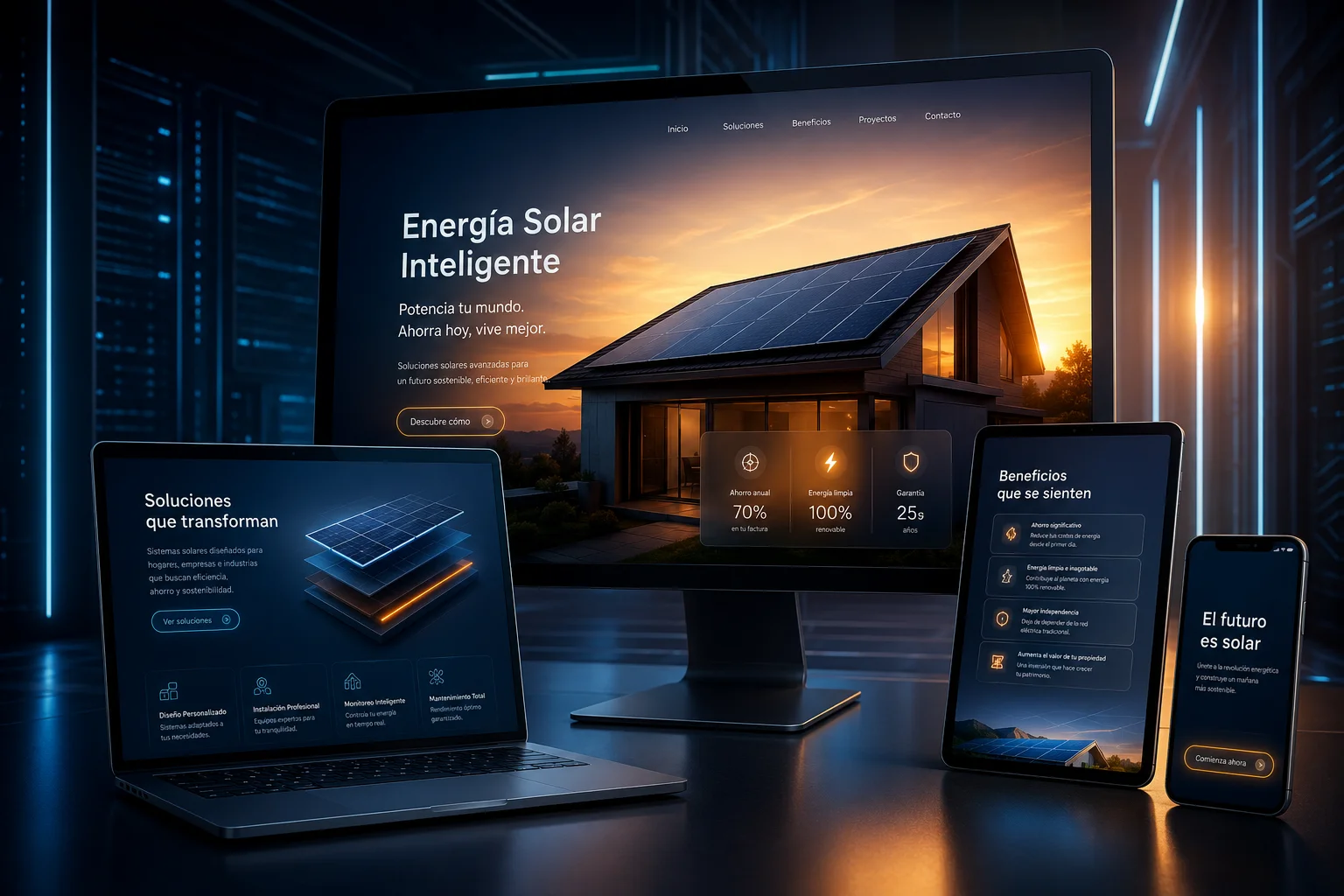 Diseño de página web profesional — Ejemplo de sitio web creado por Aisbit
